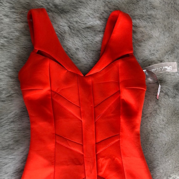 lipsy red bandage dress